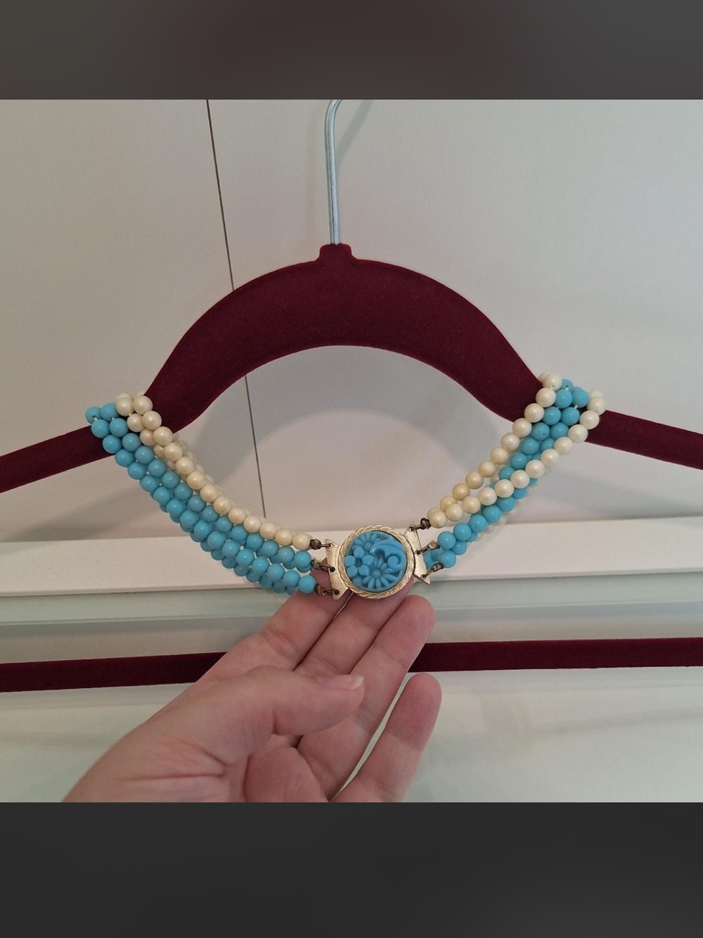 Vintage Multistrand pearl choker